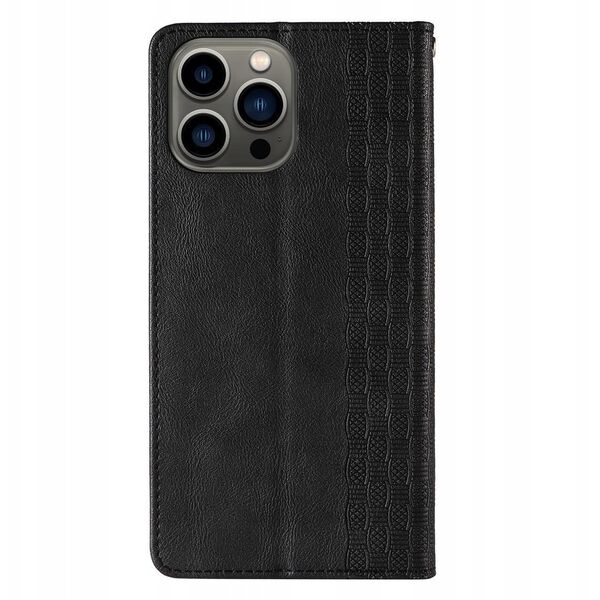 Θήκη Magnet Strap για iPhone 13 Pro πορτοφόλι + mini λουράκι μαύρο