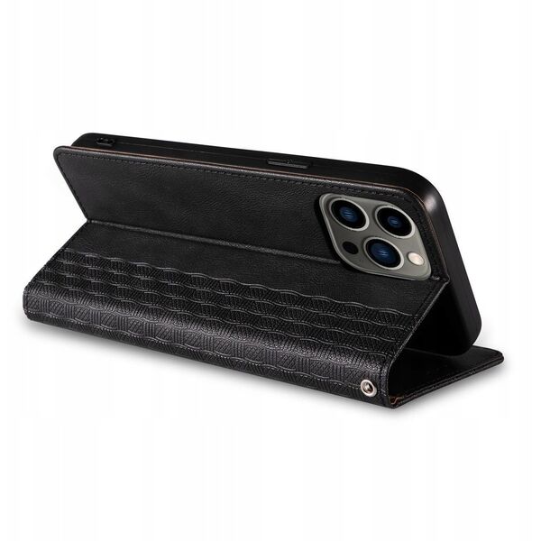 Θήκη Magnet Strap για iPhone 13 Pro πορτοφόλι + mini λουράκι μαύρο