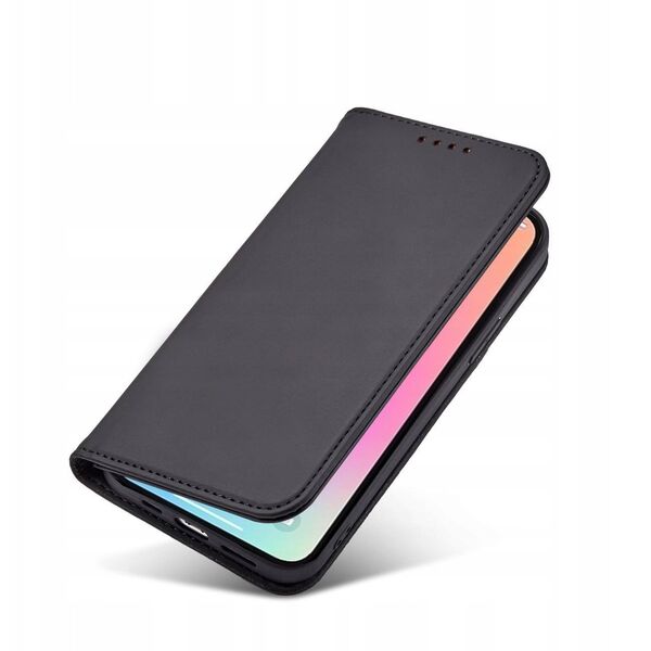 Θήκη κάρτας μαγνήτη etui iPhone 14 θήκη με καπάκι πορτοφόλι βάση στήριξης μαύρη