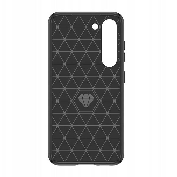 Θήκη Carbon etui Samsung Galaxy S23+ εύκαμπτη σιλικόνη θήκη από ανθρακονήματα μαύρη
