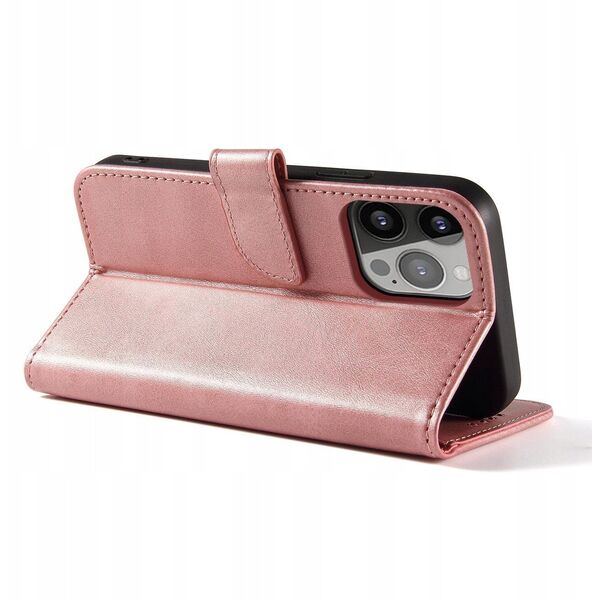 Θήκη Magnet Case Samsung Galaxy S23 με καπάκι πορτοφόλι βάση ροζ