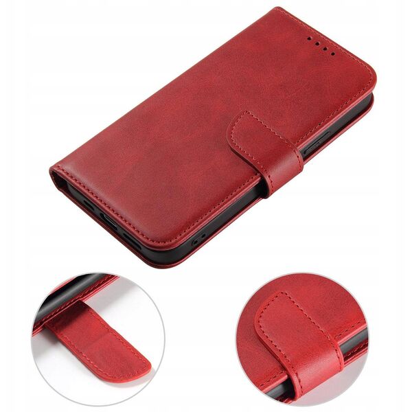 Θήκη Magnet Case Samsung Galaxy S23 με καπάκι πορτοφόλι βάση κόκκινη