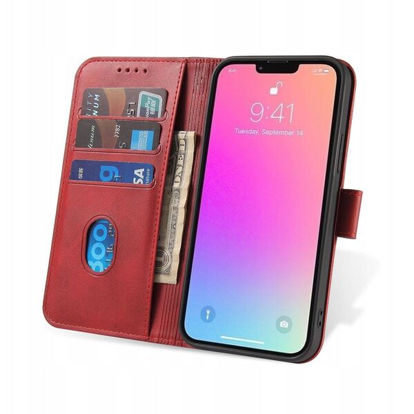 Θήκη Magnet Case Samsung Galaxy S23+ με καπάκι πορτοφόλι βάση κόκκινη