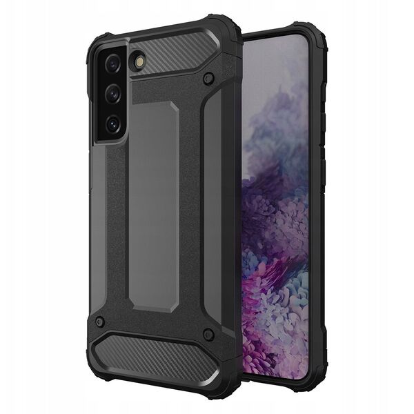 Υβριδική θήκη Armor για Samsung Galaxy S23+ θωρακισμένη υβριδική θήκη μαύρη