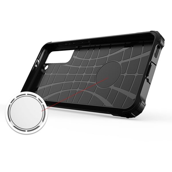 Υβριδική θήκη Armor για Samsung Galaxy S23+ θωρακισμένη υβριδική θήκη μαύρη