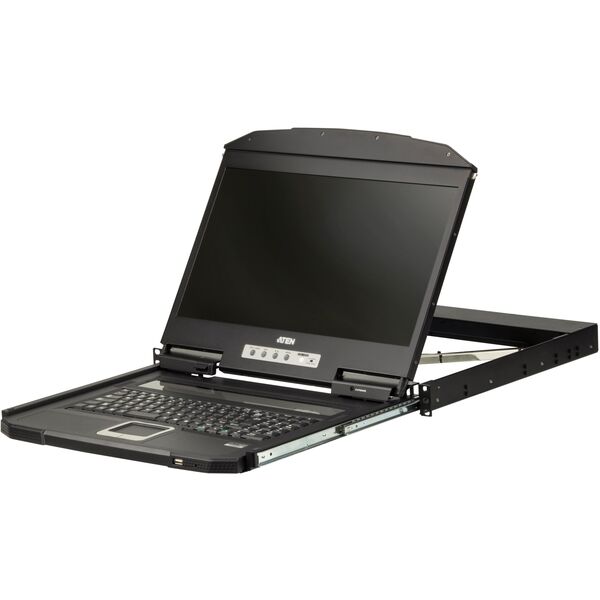 ATEN CL3700NW, 1920 x 1080 pixels, Full HD, Τοποθέτηση σε rack, 1U, Μαύρο