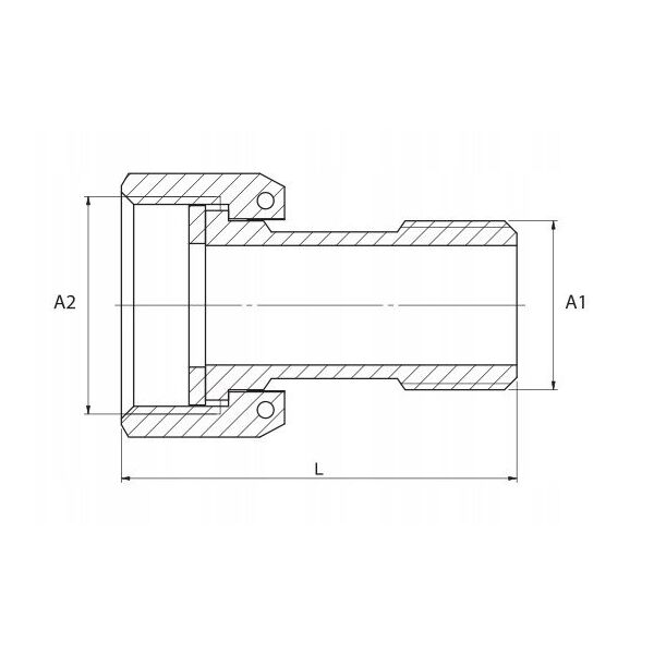 Diamond ημι-σύνδεσμος μετρητή νερού 1"x1 1/4" ART.49-25X32