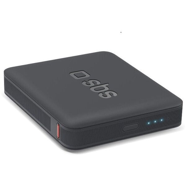 Φορητός φορτιστής υψηλής πυκνότητας SBS 5000 mAh, 5000 mAh, Λιθίου Πολυμερούς (LiPo), Smart IC, 3.85 V, 10 W, Μαύρο