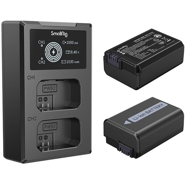 SmallRig 3818 NP-FW50 Battery and Charger Kit