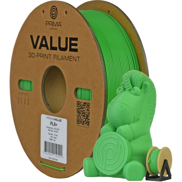 Νήμα PrimaValue PLA+ για εκτυπωτή 3D, 1.75 mm, πράσινο