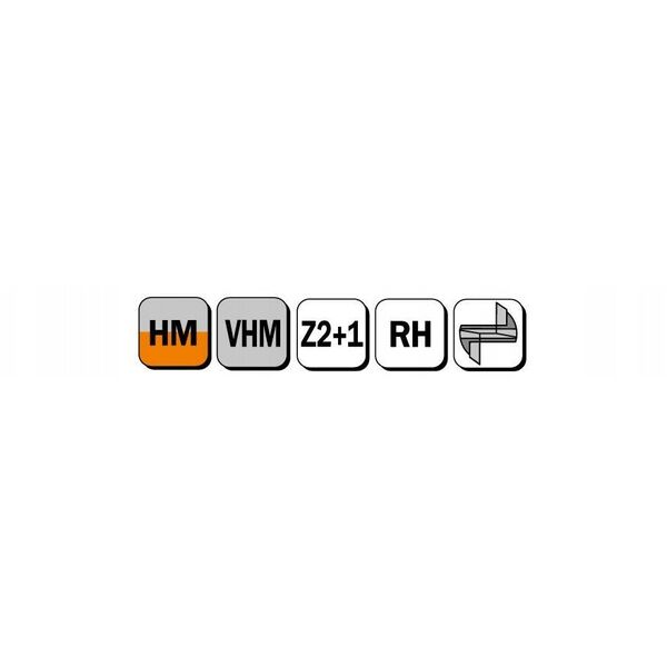 CMT HM CUTTER D=24 I=20 L=70 S=8... STRAIGHT, WITH DRILLING BLADE.
