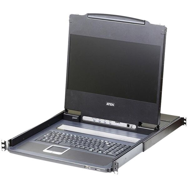 ATEN CL6700MW-ATA-2XK06A1G, 1920 x 1080 pixels, Full HD, Rack mounting, 1U, 19.4 W, Black