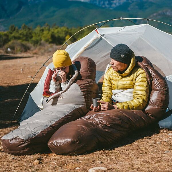 Śpiwór snowbird duck down 700 m CNK2550WS014-smoky brown NATUREHIKE