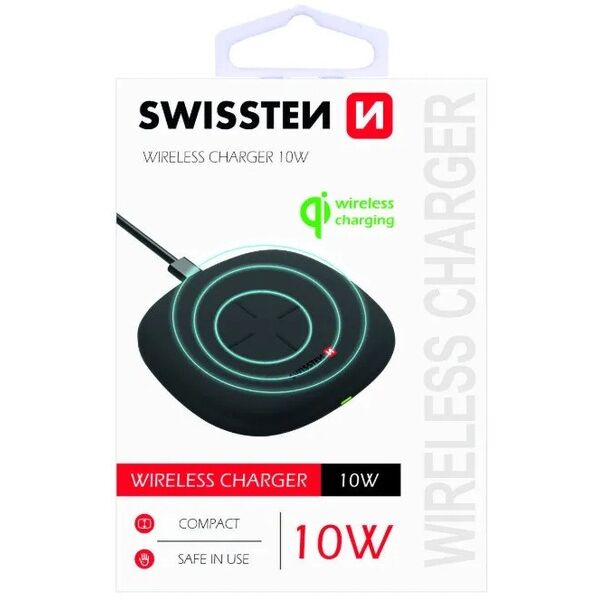 Swissten 10W Wireless charger with USB-C 1.5m cable