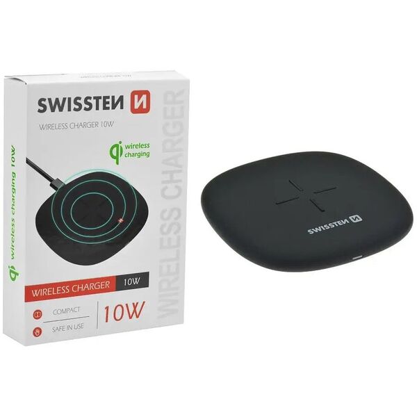 Ασύρματος φορτιστής Swissten 10W με καλώδιο USB-C 1.5m