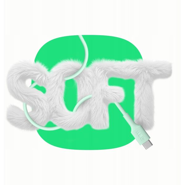 Καλώδιο Green Cell PowerFlex Γρήγορη Φόρτιση USB Type-C Αρσενικό - USB Type-C Αρσενικό 100W Μέντα Πράσινο 0.3m 5904326376229