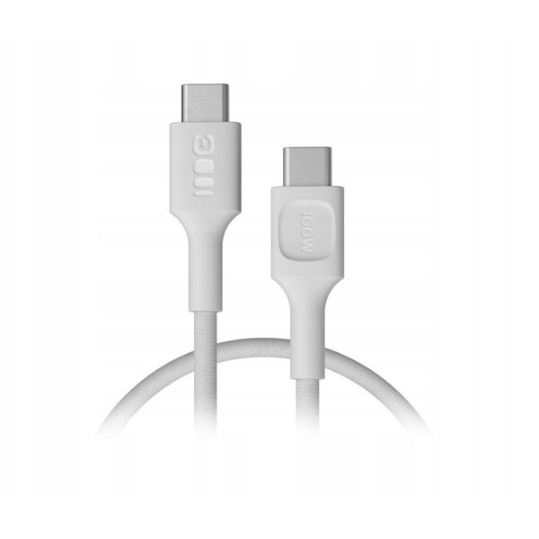 Καλώδιο Green Cell PowerStream USB Type-C Αρσενικό - USB Type-C Αρσενικό 100W Λευκό 0.3m 5904326376106