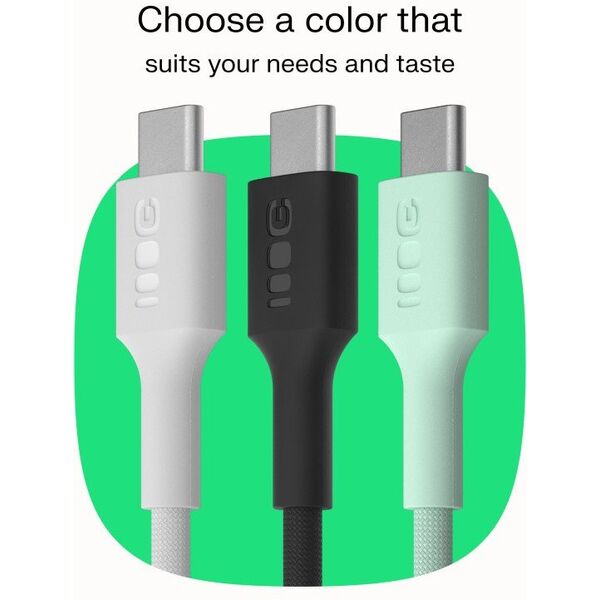 Καλώδιο Green Cell PowerStream USB Type-C Αρσενικό - USB Type-C Αρσενικό 100W Λευκό 0.3m 5904326376106