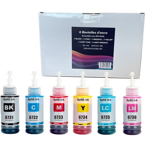 Ink cartridge GenerInk Epson T673X BK/ C/ M/ Y/ LC/ LM 6 x 70 ml 6936904790232