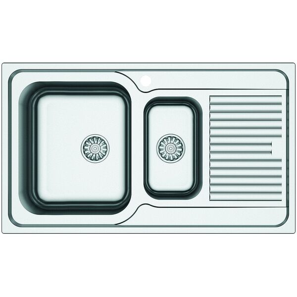 STAINLESS STEEL SINK SATIN AS 192/SIPHON