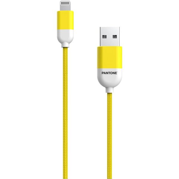 PANTONE MFi kabel USB - Lightning 1,5m 2,4A PT-LCS001-5 Yellow 102C