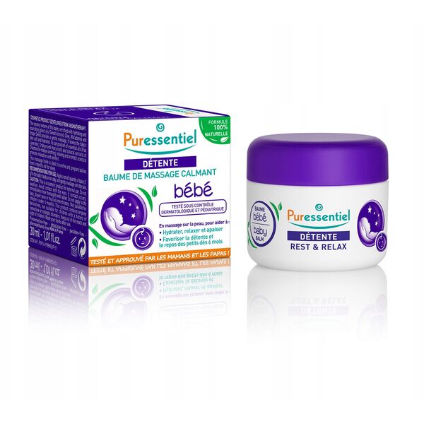 Puressentiel, Baby - Ξεκούραση & Χαλάρωση, Αιθέρια Έλαια, Καταπραϋντική & Ενυδατική, Βάλσαμο Σώματος, Για Όλο Το Σώμα, 30 ml Unisex