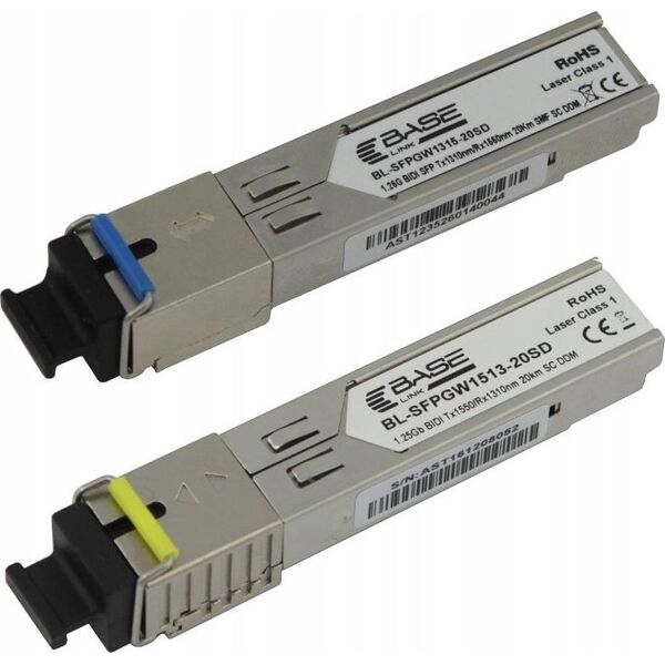 Moduł SFP Base link MODUŁ WKŁADKA GIBIC SFP WDM 1310/1550 SM SC 20km
