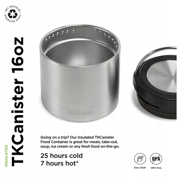 TKCanister, 473ml/16oz, Βουρτσισμένο Ανοξείδωτο