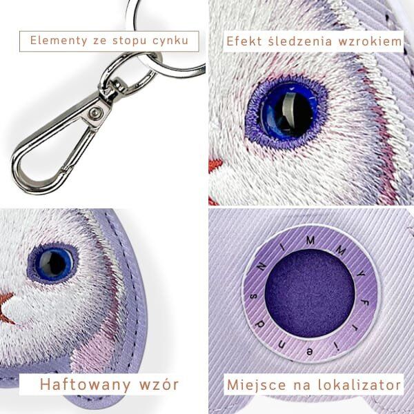 Etui na lokalizator / brelok Nimmy Big   Eyed Pet 2.0 Rabbit fioletowy