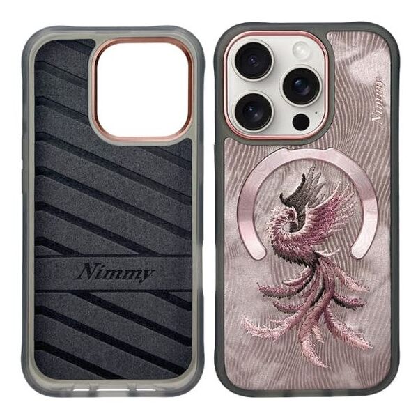 Etui Nimmy Magnetic Fantasy Animal       MagSafe do iPhone 16 Pro Max różowo złoty