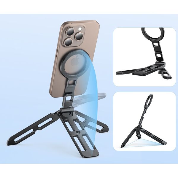 Statyw Grip Stojak 3w1 Metal Uchwyt Na Telefon Obrót 360 Magnes Magsafe / Mg-21