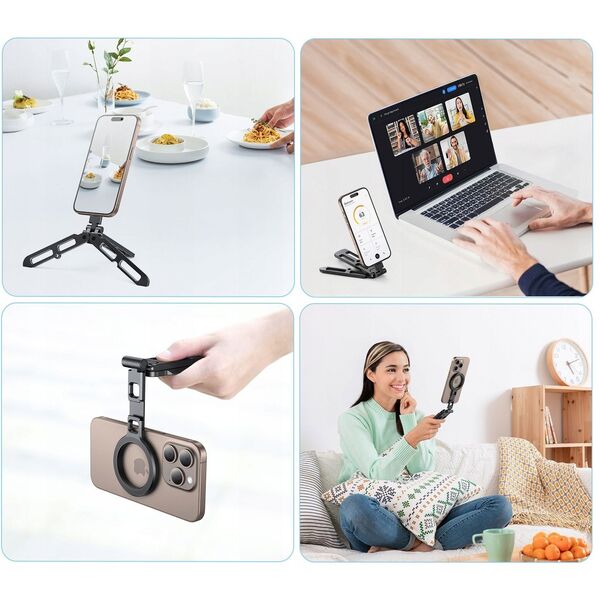 Statyw Grip Stojak 3w1 Metal Uchwyt Na Telefon Obrót 360 Magnes Magsafe / Mg-21