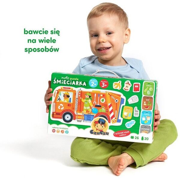 CzuCzu moto puzzle Śmieciarka 94010