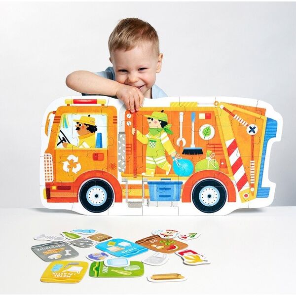 CzuCzu moto puzzle Śmieciarka 94010