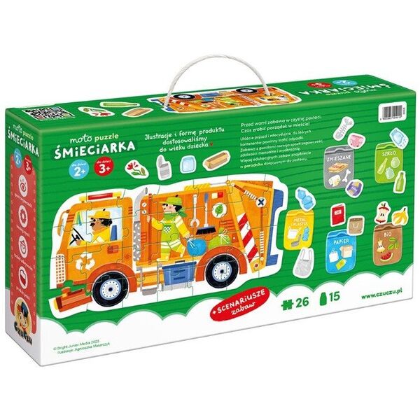 CzuCzu moto puzzle Śmieciarka 94010