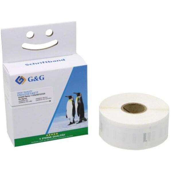 Ετικέτες G&G 25mm x 54mm μαύρο-λευκό Συμβατό με Dymo 11352/ s0722520