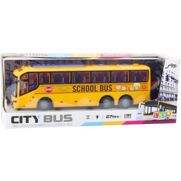Autobus Zdalnie Sterowany RC Szkolny 1:30 Światła Żółty