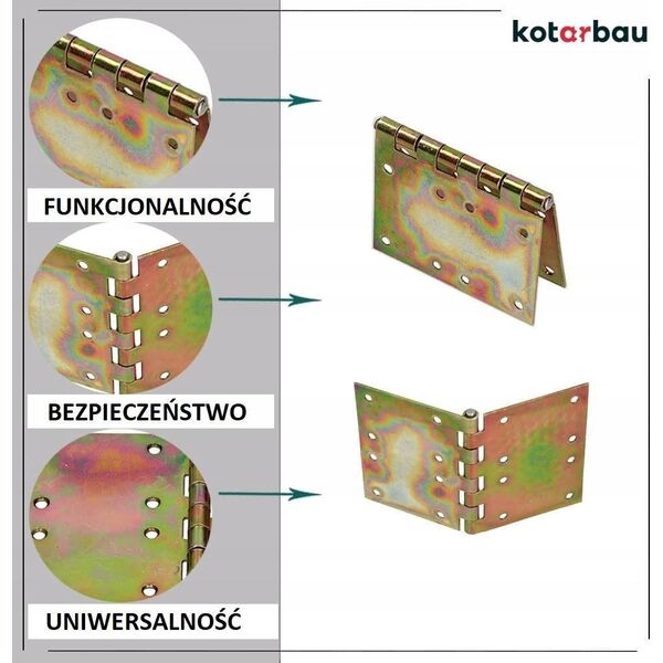 Kotarbau ZAWIAS BUDOWLANY SPLATANY PROSTY 100x150 MM PŁASKI
