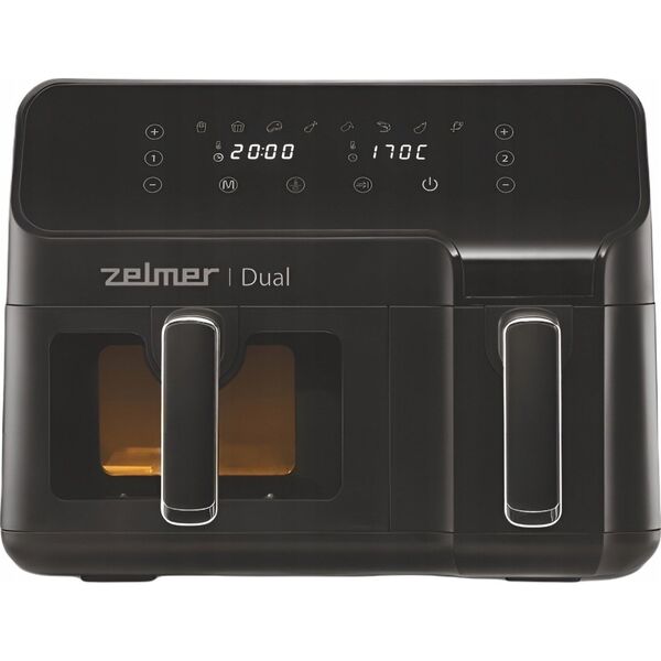 Frytkownica beztłuszczowa Zelmer Frytkownica beztłuszczowa Zelmer ZAF9000 Dual 2700W 9l 8 programów Timer
