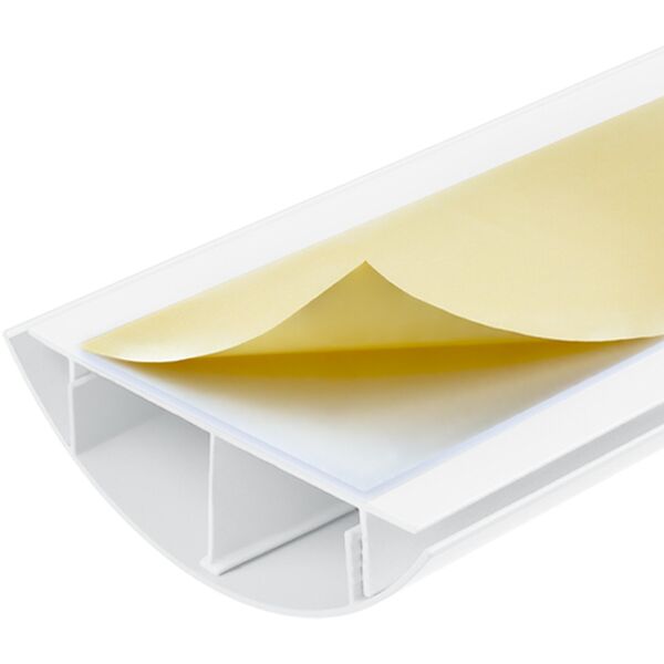 Aluminiowa listwa maskująca do kabli Maclean, 62x20x750mm, biała, MC-814 W
