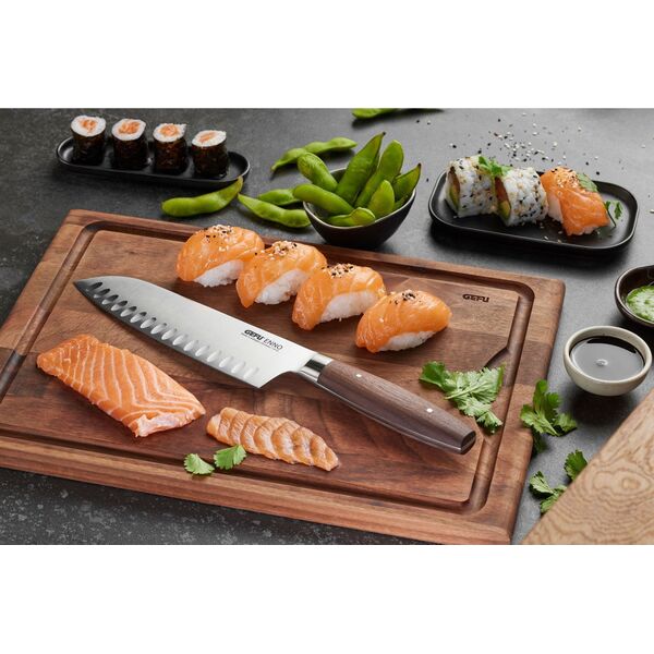 NPC Polska GEFU Nóż Santoku ENNO z rowkami do obierania 18 cm