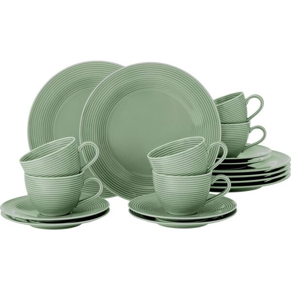 Serwis kawowy dla 6 osób eukaliptusowy - porcelana Seltmann