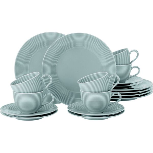 Serwis kawowy dla 6 osób błękitny - porcelana Seltmann