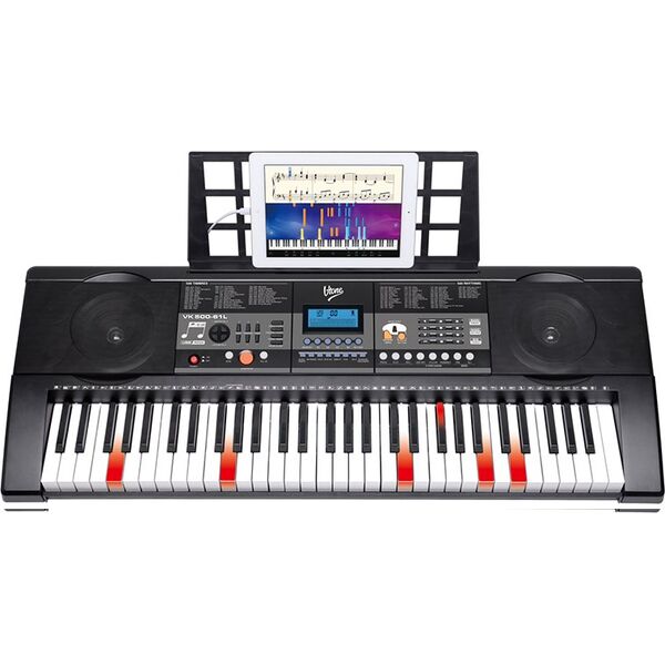 V-TONE VK 500-61L keyboard klawisze organy dla dzieci do nauki gry podświetlana klawiatura LED