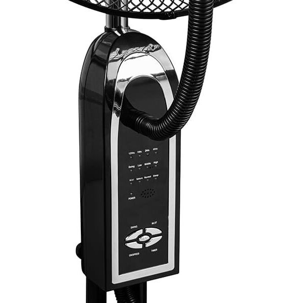 Wentylator  stojący 16" 90W z funkcją mgiełki CZARNY