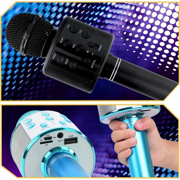 Mikrofon OEM Mikrofon multimedialny karaoke CR58 czarny