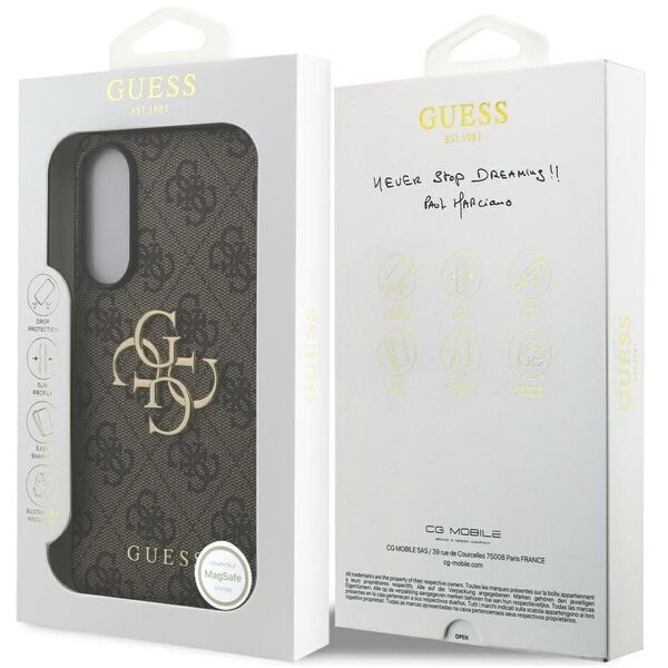 Case Guess Big 4G Logo Classic Logo for Samsung Galaxy S25 Edge brown