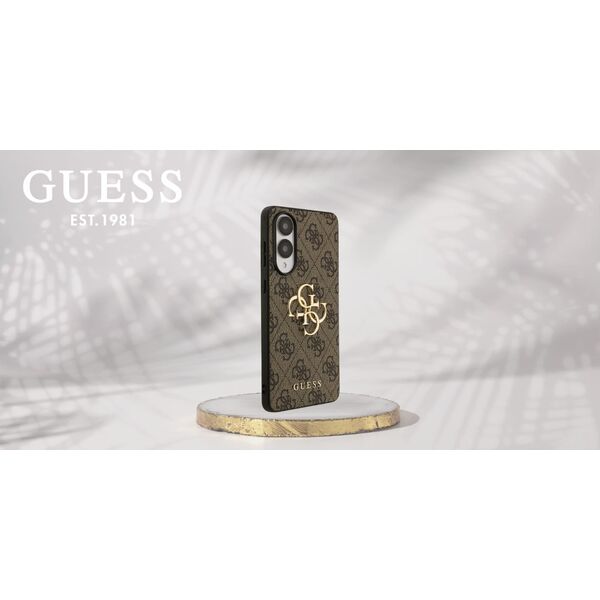 Case Guess Big 4G Logo Classic Logo for Samsung Galaxy S25 Edge brown