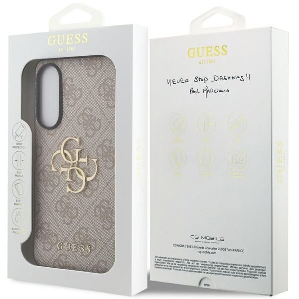 Case Guess Big 4G Logo Classic Logo for Samsung Galaxy S25 Edge pink