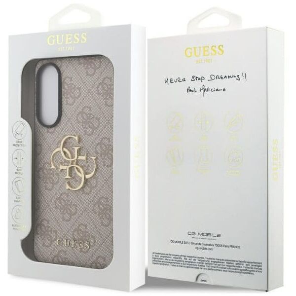 Case Guess Big 4G Logo Classic Logo for Samsung Galaxy S25 Edge pink